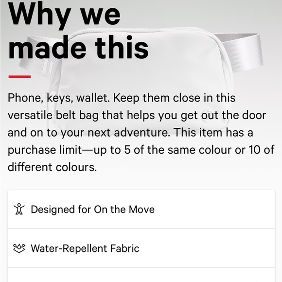 Lululemon everywhere belt bag 1L silver drop word mark - Picture 6 of 14